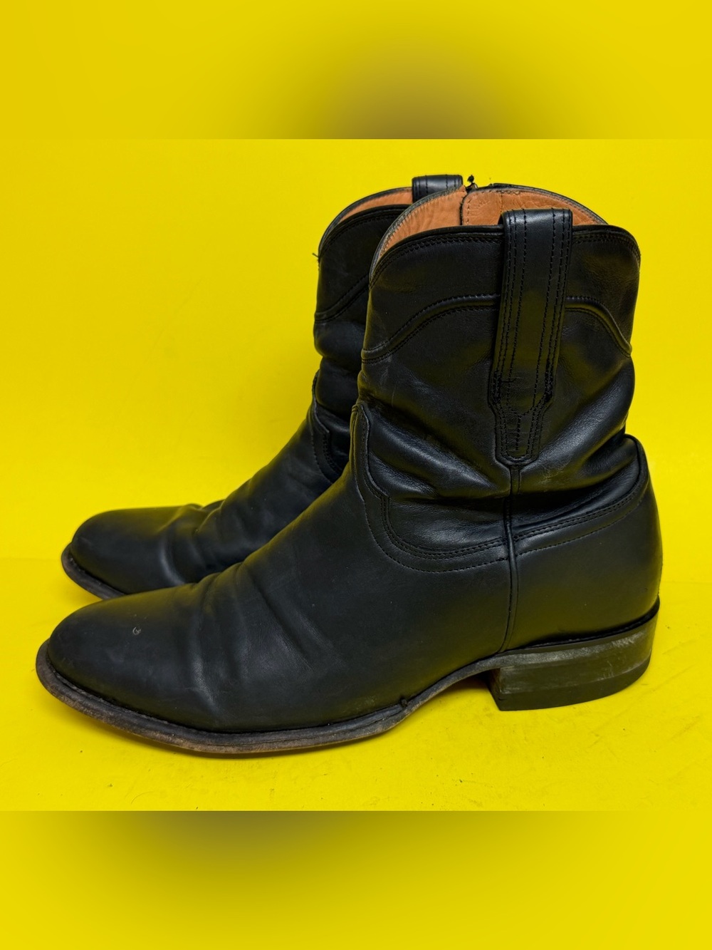 Tecovas The Dean Midnight Cowhide Western Boots Size 11.5D